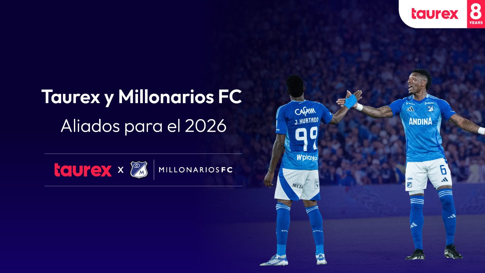 Millonarios FC y Taurex anuncian alianza estratégica para 2026